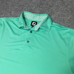 FootJoy Golf Polo Shirt Mens Medium Green The‎ Tribute Short Sleeve